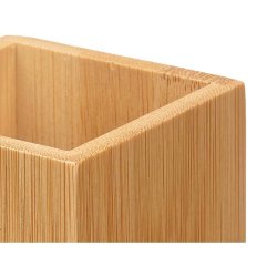 Tandborsthllare Berilo Naturell Bambu Plast 6,8 x 9,7 x 6,8 cm