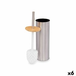 Toalettborste Berilo B1041SW Silvrig Bambu Rostfritt stl 9,5 x