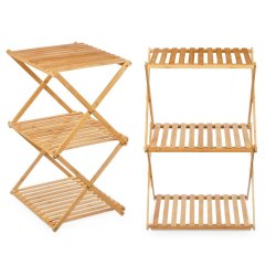Bokhylla CH68220-5 Naturell Bambu 40 x 62 x 33,5 cm (4 antal)