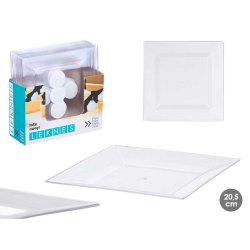 Tallriksset Leknes CK80668-2-T Transparent polystyren Plast 20,3