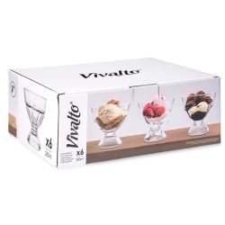 Glass- och milkshakeglas Vivalto Transparent Glas 280 ml (6 anta