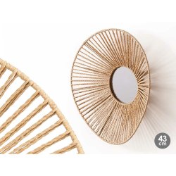 Vggspegel Gift Decor Naturell Avlng 43 x 13,5 x 38 cm (4 antal