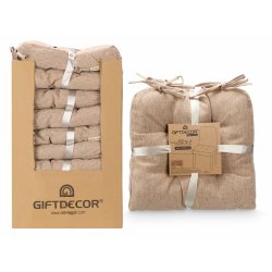 Set med dynor Gift Decor Brun 2 Delar (6 antal)