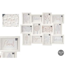 Fotoram f�r upph�ngning Gift Decor Vit polypropen (4 antal)