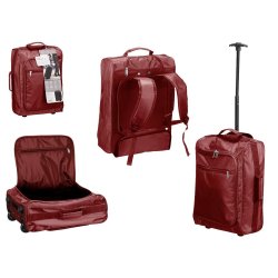 Trolley Backpack Svart Rdbrun Polyester Metall Plast 31,5 l 35