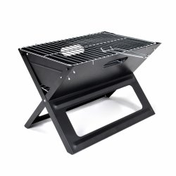 Hopfllbar brbar kolgrill fr anvndning med trkol X-formad 45