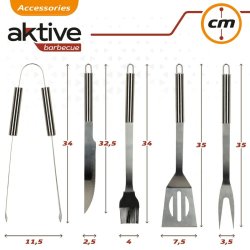 Grillredskap Aktive Silikon Rostfritt stl 12 antal 7,5 x 35 x 1