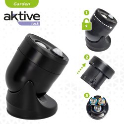 LED-lampa med rrelsesensor Aktive Plast 10,5 x 12,5 x 13,5 cm (