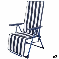 Ednyek Aktive Vit Marinbl Liggande Randig 147 x 70 x 48 cm (2