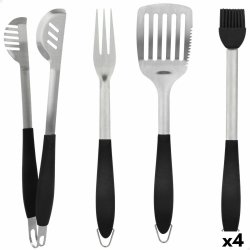 Set med Redskap fr Barbecue Aktive 4 Delar Grill Rostfritt stl