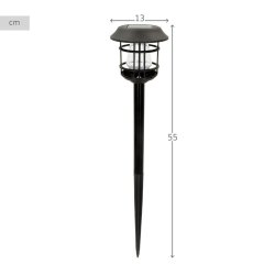 Uppsttning med solcellsstav Aktive 2 Delar Rostfritt stl Plast