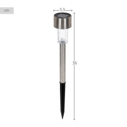 Uppsttning med solcellsstav Aktive 6 Delar Plast 5,5 x 36 x 5,5