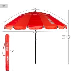 Paraply Aktive Rd 240 x 235 x 240 cm (6 antal)