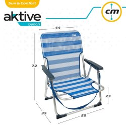 Strandstol Aktive Hopfllbar Bl 44 x 72 x 35 cm (4 antal)