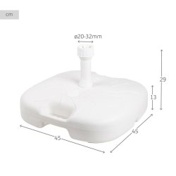 Parasollfot Aktive Vit  32 mm  20 mm 45 x 29 x 45 cm (5 antal)