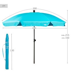 Paraply Aktive 200 x 215 x 200 cm (4 antal)