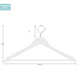 Kldhngarset Max Home Vit Tr Stl 44,5 x 23 x 1 cm 10 Delar (6