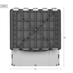 Soptunna Aktive polypropen TPR 31 x 38 x 27 cm (6 antal)