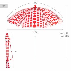Parasoll Aktive Rd 200 x 205 x 200 cm (6 antal)
