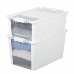 Frvaringslda med lock Curver Vit Plast 26 L 55 x 19 x 35 cm (7