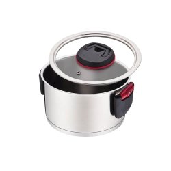 Gryta med lock Feel Maestro MR-3530-16 Svart Rd Stl Rostfritt