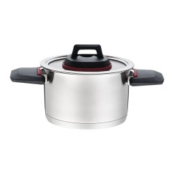Gryta med lock Feel Maestro MR-3530-22 Svart Rd Stl Rostfritt