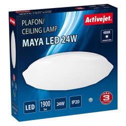 Taklampa Activejet AJE-MAYA Vit 80 24 W