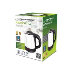 Vattenkokare Esperanza EKK128W Vit Svart Rostfritt stl Plast 13