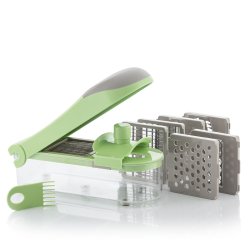 Grnsaksskrare, rivjrn och mandolin med 7 funktioner i 1, med