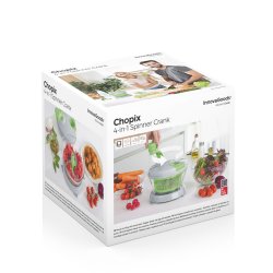 Manuell slunga, hackare och mixer med tillbeh�r och recept 4-i-1
