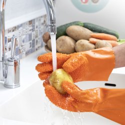 Handskar f�r Reng�ring av Frukt och Gr�nsaker Glinis InnovaGoods