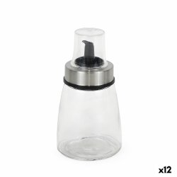 Oljeflaska Quttin Transparent Silvrig Glas 200 ml 6,5 x 6,5 x 12