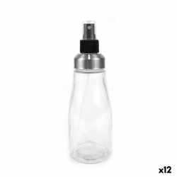 Oljeflaska Anna Transparent Silvrig Glas 330 ml (12 antal)