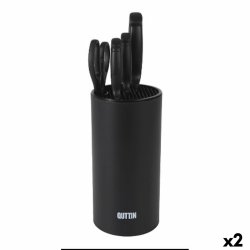 Set med kksknivar och hllare Quttin Nero 5 Delar (2 antal)