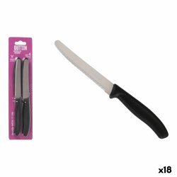 Knivset Quttin Svart Silvrig Rostfritt stl 11 cm 4 Delar (18 an