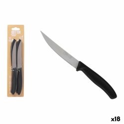 Set med kttknivar Quttin 11 cm Svart Silvrig Rostfritt stl 4 D