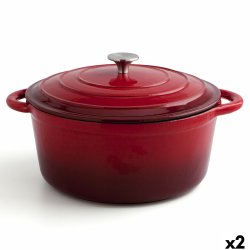 Kastrull med lock Bidasoa Fierro Rd  28 cm 6 L (2 antal)