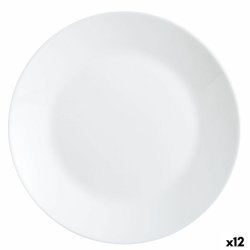 Platt skl Luminarc Zelie Vit Glas  25 cm (12 antal)