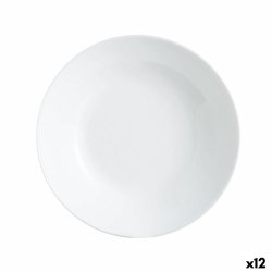 Djup tallrik Luminarc Zelie Vit Glas  20 cm (12 antal)