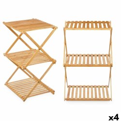 Bokhylla CH68220-5 Naturell Bambu 40 x 62 x 33,5 cm (4 antal)