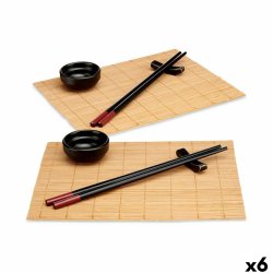 Sushiset Kinvara SJ4702 Svart Naturell Bambu Ednyek (8 Delar) (