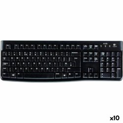 Tangentbord Logitech K120 Svart Qwerty Spanska (10 antal)