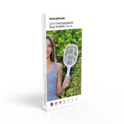 2-i-1 Uppladdningsbart Insektsddande Racket med UV-ljus Elecfly
