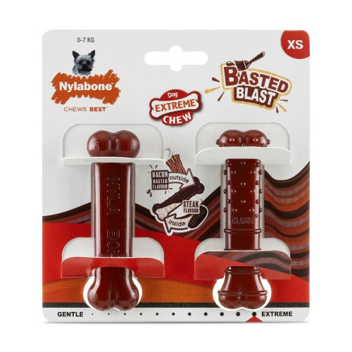 Ben Nylabone Brun Bacon XS 2 antal