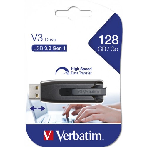 USB-minne Verbatim Svart Gr Multicolour 128 GB