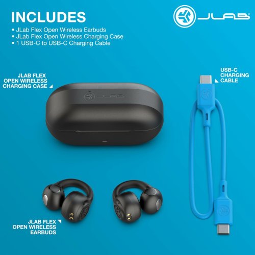 Trdlsa hrlurar med laddningsetui JLab IEUEBFLEXRBLK124 Svart