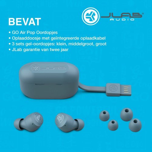 Hrlurar med Mikrofon JLab IEUEBGAIRPOPRSLT124 Gr Skiffer