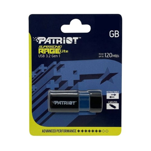 USB-minne Patriot Memory Supersonic Rage Lite Svart Svart/Bl 64