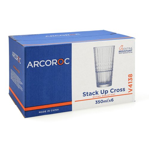 Glas Arcoroc Stack'up Cross Transparent Glas 350 ml (6 antal)