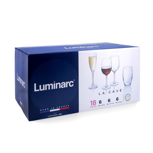 Set med glasvaror Luminarc La Cave (18 Delar)